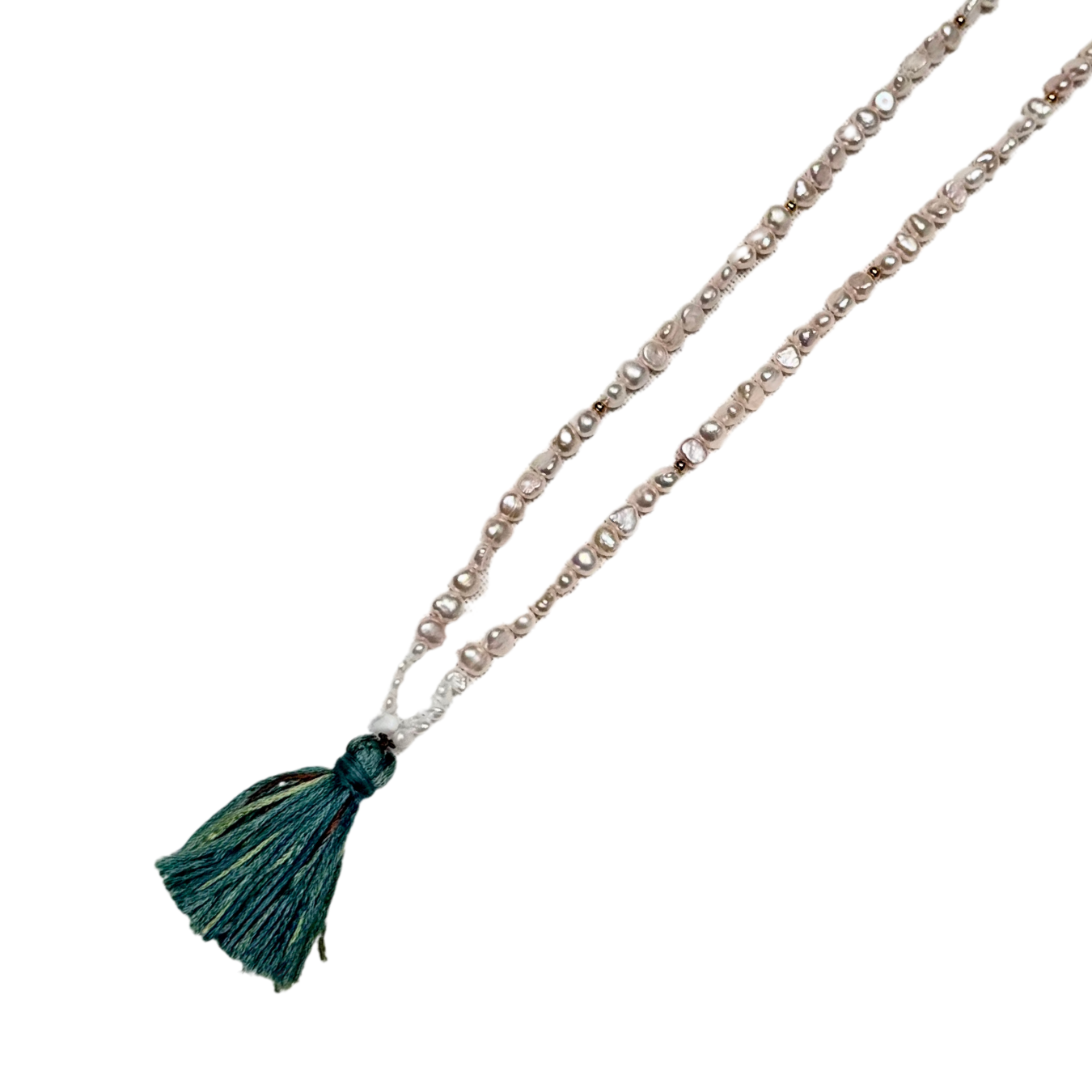 Jyoti Mala | Peach & Silver Pearl Mala for Divine Radiance-2